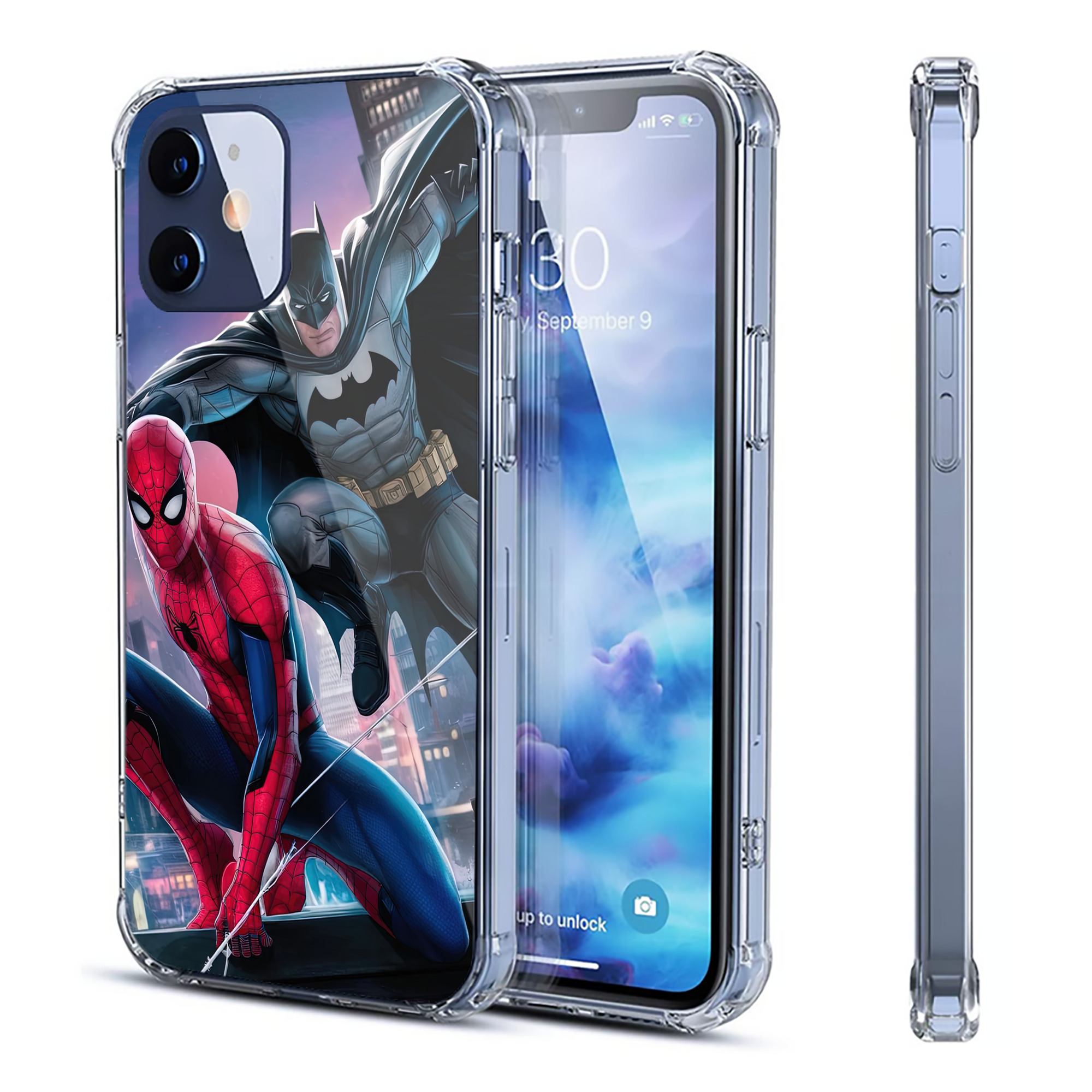 （画像用） Spider Man スパイダーマン 【iPhone 12シリーズ対応】透明スマホケース（クリアソフトケース）
